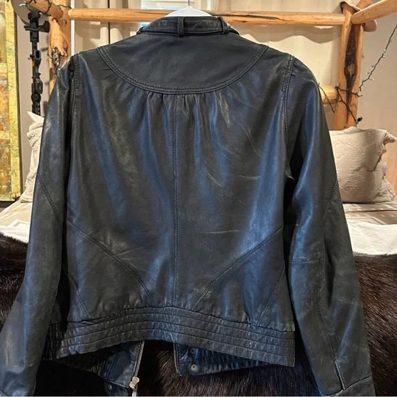 Ted Baker London Dark Brown Leather Jacket - Picture 3 of 3